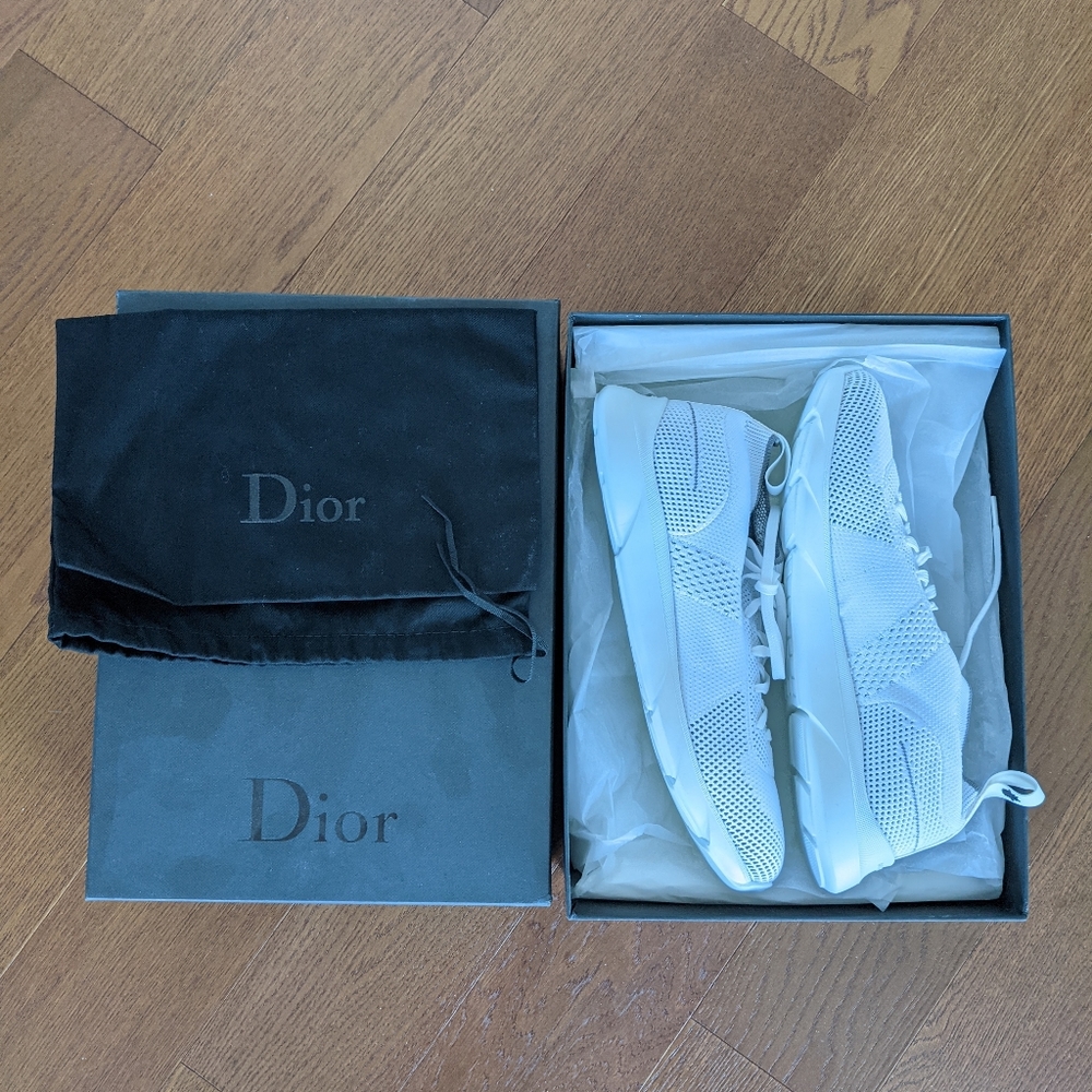 NIB Christian Dior Men's Sneakers White Low Top 42